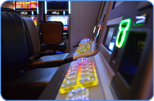 Traditional slot machines at traditional casino