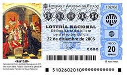 Spanish El Gordo Christmas lottery ticket 2006