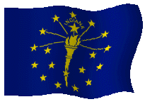 Indiana state animated flag