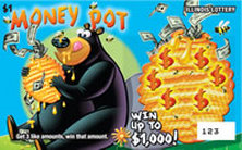 Illinois Lottery Money Pot Scratch Off Card Instant Game.
