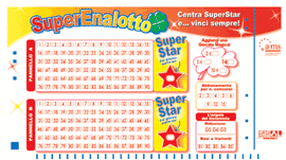 Italian Superenalotto lottery lotto blank coupon slip