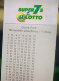 Australia Oz Lotto Ticket
