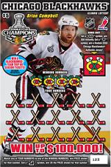 Illinois Lottery Chicago Blackhawks Scratch Off Card Instant Game.