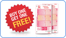 Buy One and Get One Free, lottery welcome bonus graphic
